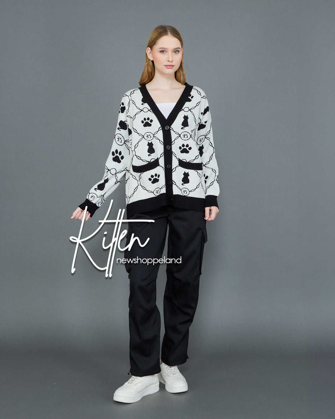 NEWSHOPPELAND - Kitten Paw Cardigan Premium