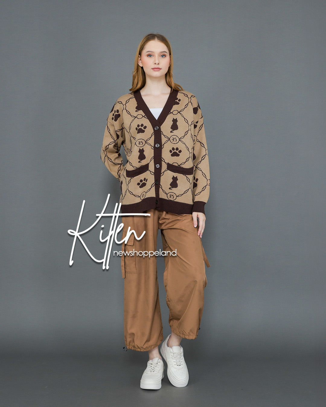 NEWSHOPPELAND - Kitten Paw Cardigan Premium