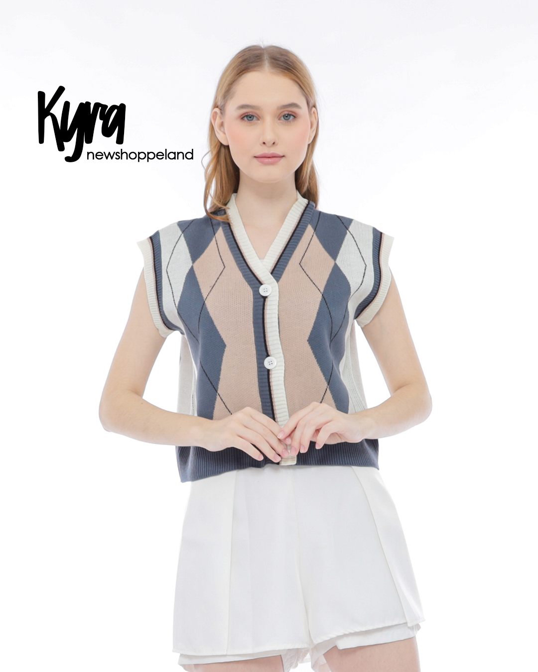 NEWSHOPPELAND - Kyra Heritage Argyle Vest
