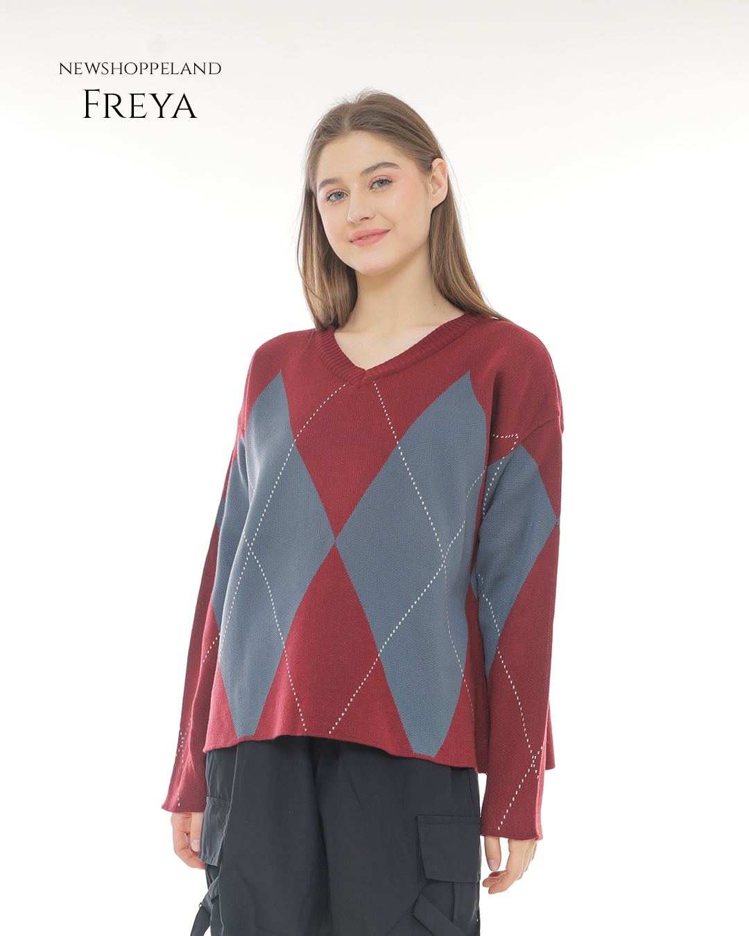 NEWSHOPPELAND - Freya Knit Sweater Oversize Premium
