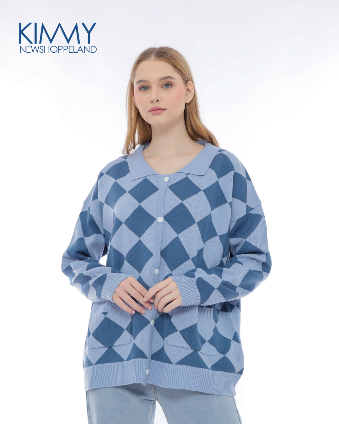 NEWSHOPPELAND - Kimmy Argyle Knit Cardigan Premiun