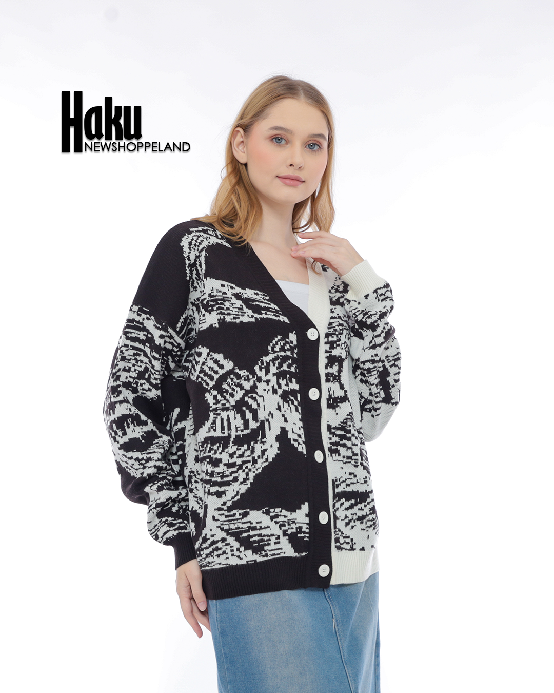 NEWSHOPPELAND - Haku Oversize Knit Cardigan Premium