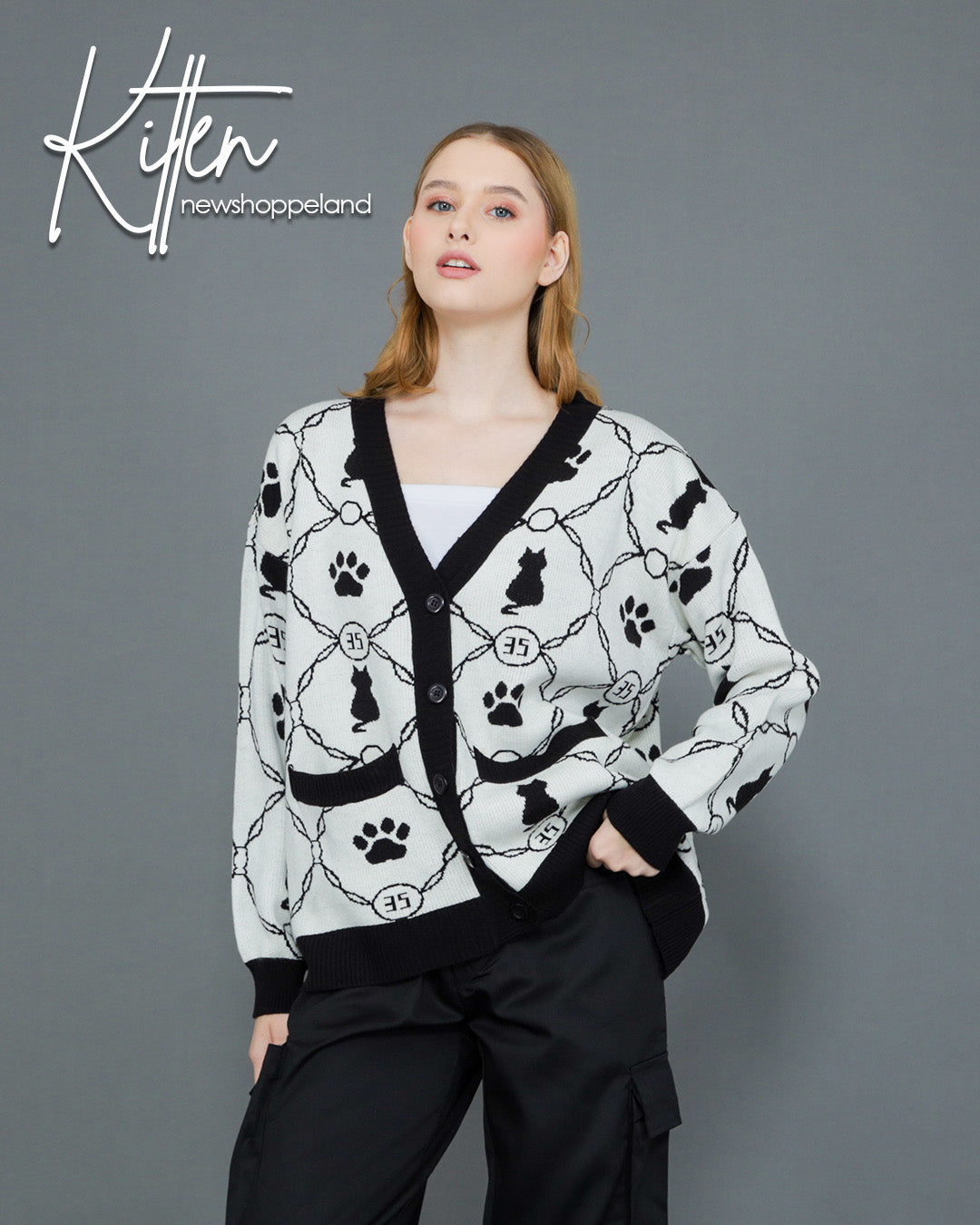 NEWSHOPPELAND - Kitten Paw Cardigan Premium