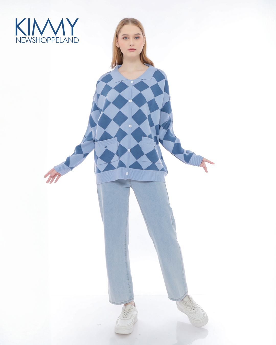 NEWSHOPPELAND - Kimmy Argyle Knit Cardigan Premiun