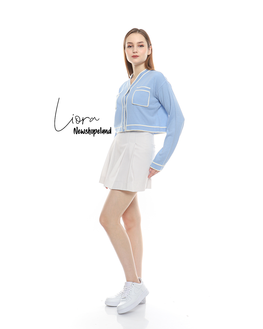 NEWSHOPPELAND - LIORA CROP KNIT CARDIGAN