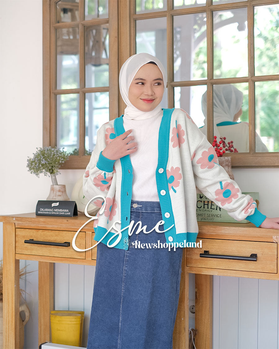 NEWSHOPPELAND - Esme Floral Oversize Cardigan Premium