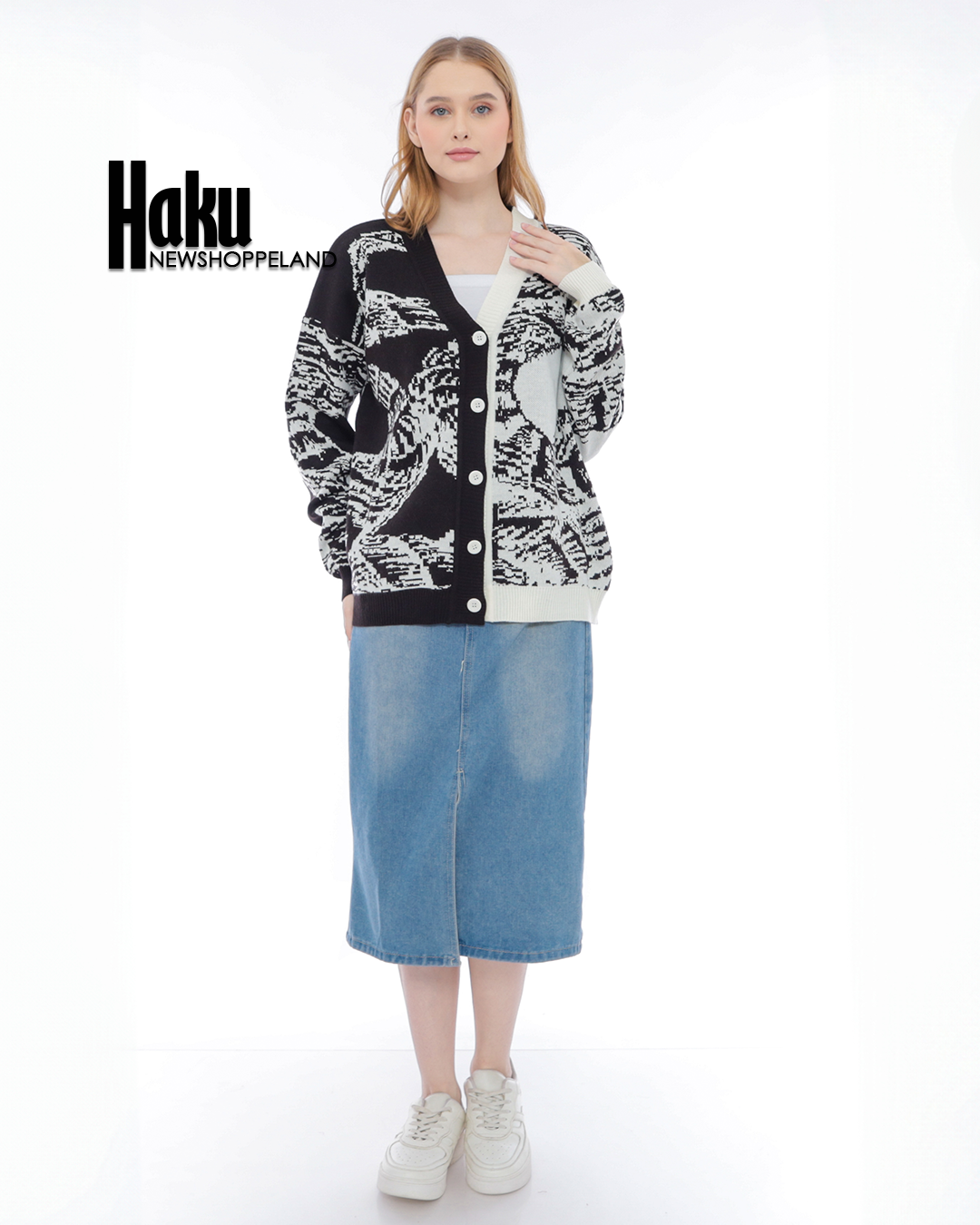 NEWSHOPPELAND - Haku Oversize Knit Cardigan Premium