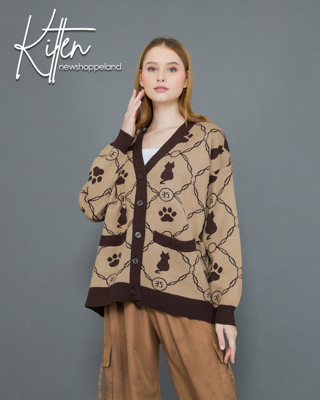 NEWSHOPPELAND - Kitten Paw Cardigan Premium