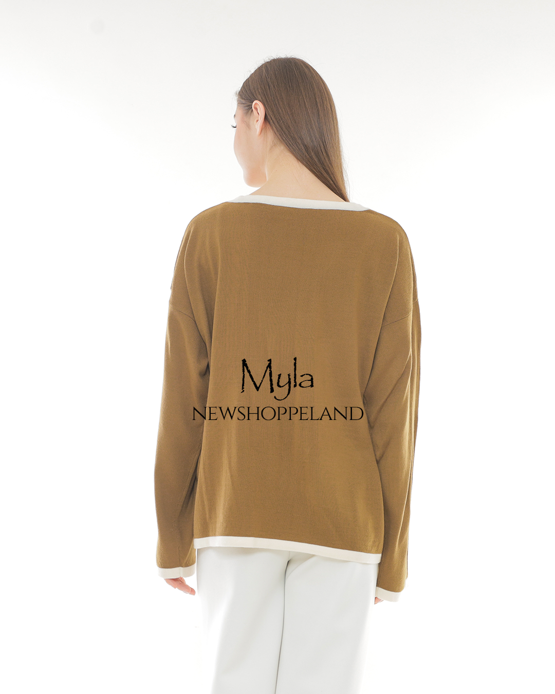 NEWSHOPPELAND - Myla Double-Breasted Knit Cardigan Oversize Premium