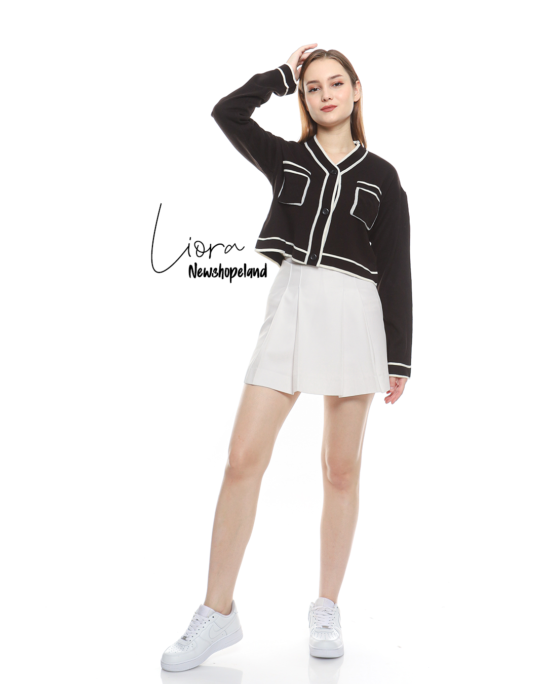 NEWSHOPPELAND - LIORA CROP KNIT CARDIGAN