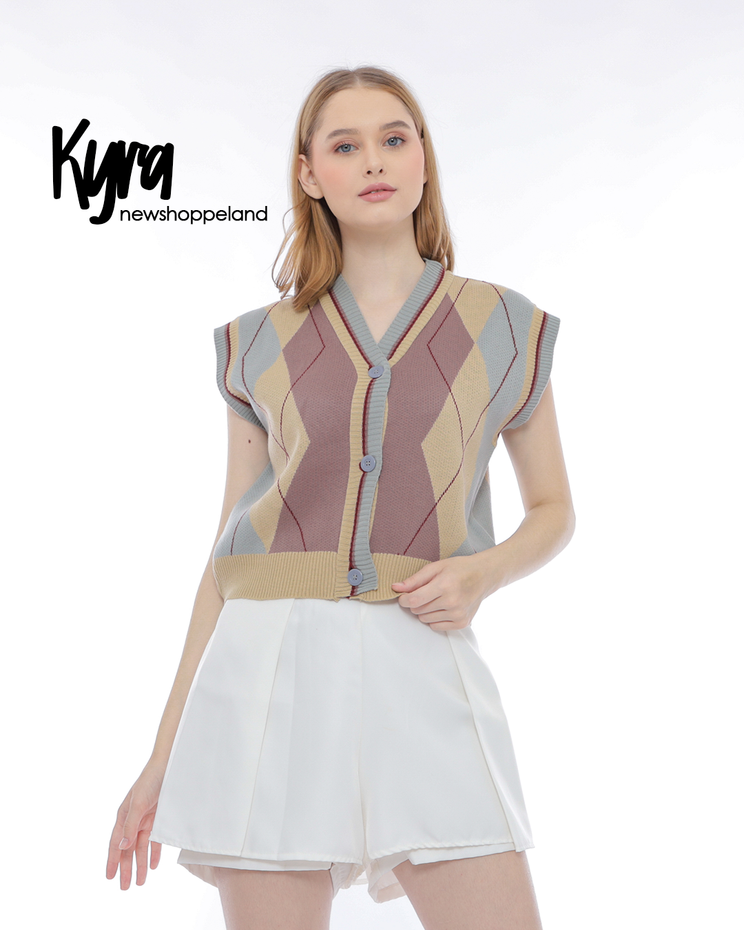 NEWSHOPPELAND - Kyra Heritage Argyle Vest