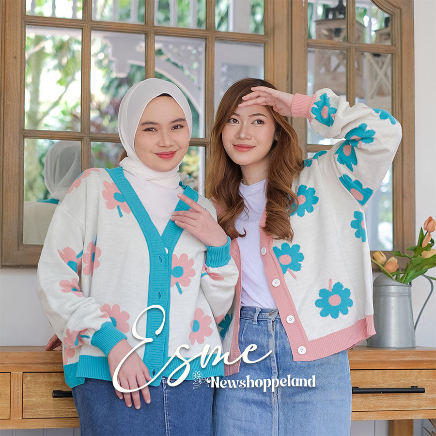 NEWSHOPPELAND - Esme Floral Oversize Cardigan Premium