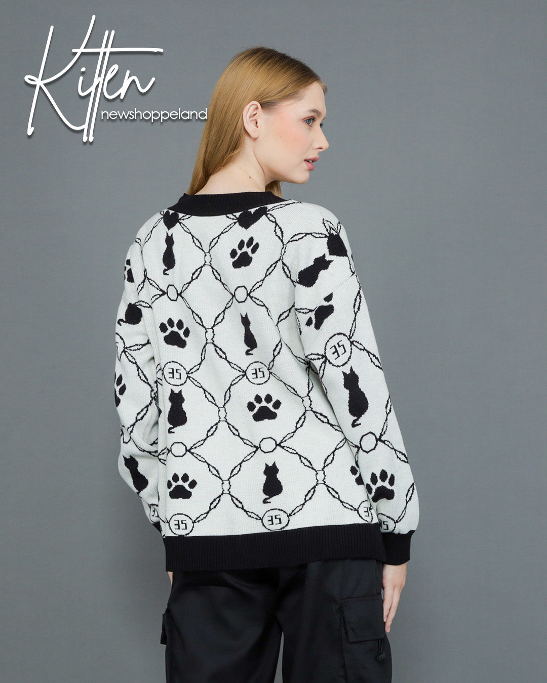 NEWSHOPPELAND - Kitten Paw Cardigan Premium