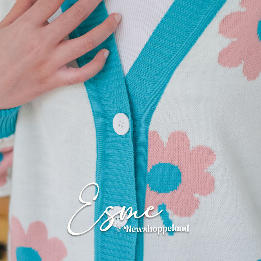 NEWSHOPPELAND - Esme Floral Oversize Cardigan Premium