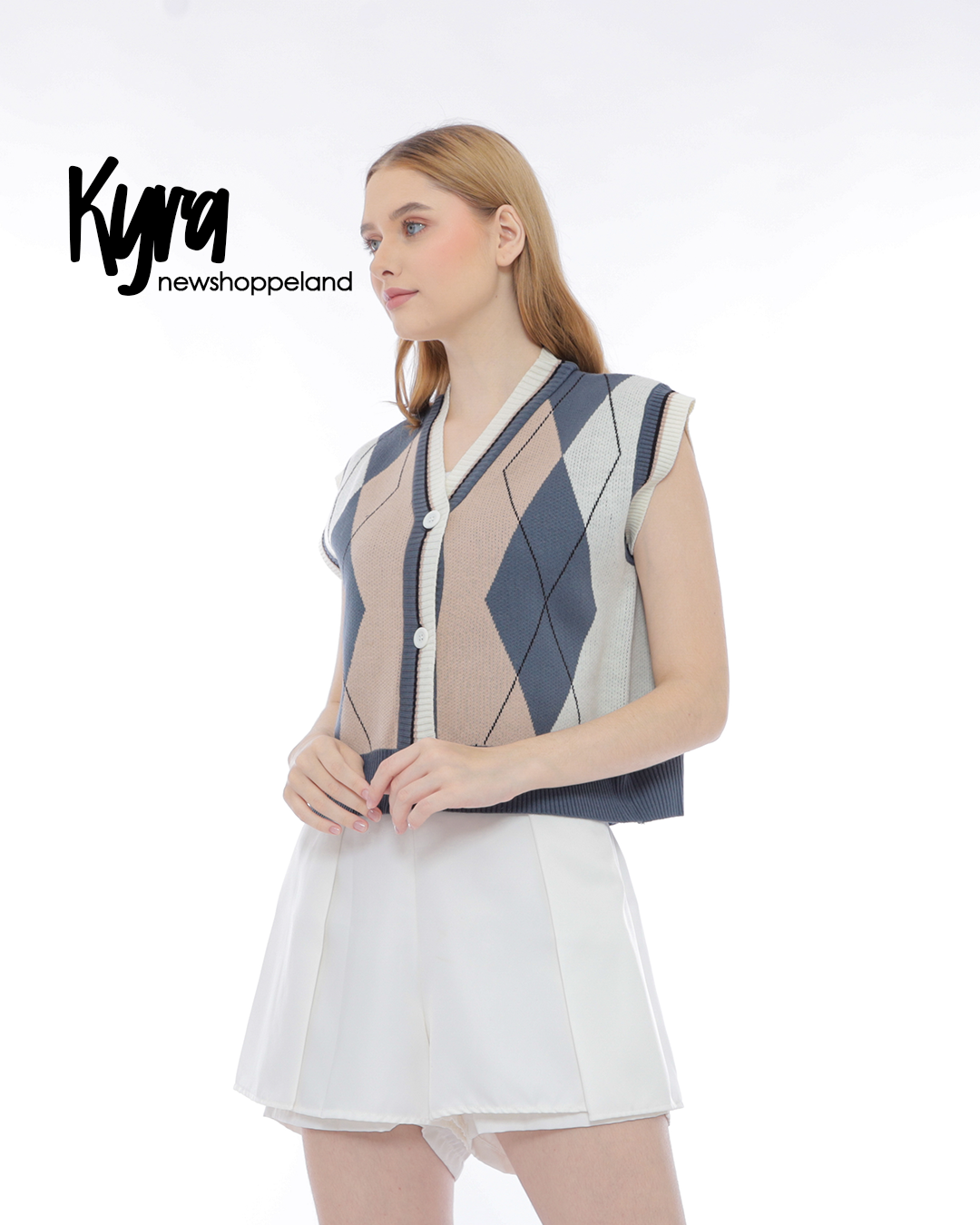 NEWSHOPPELAND - Kyra Heritage Argyle Vest