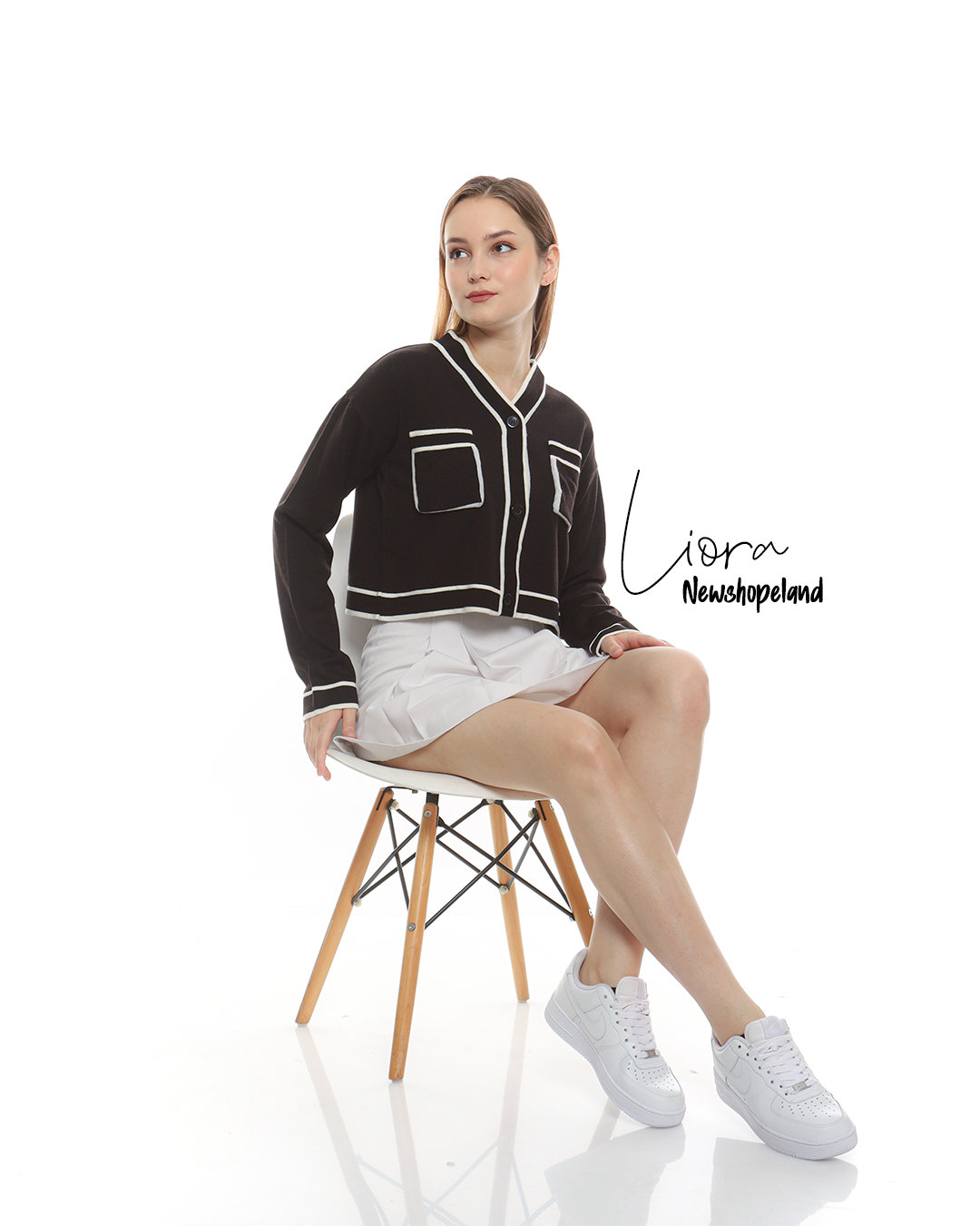 NEWSHOPPELAND - LIORA CROP KNIT CARDIGAN