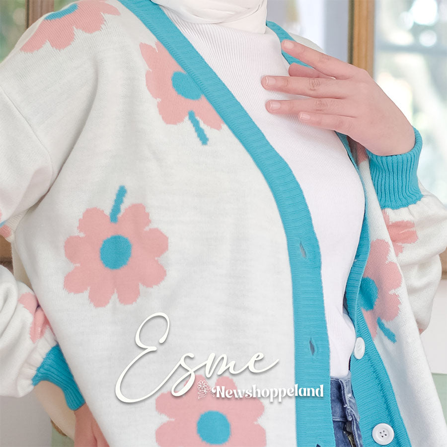 NEWSHOPPELAND - Esme Floral Oversize Cardigan Premium