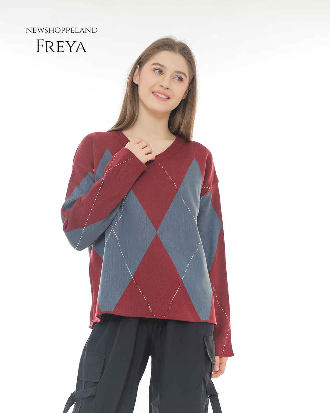 NEWSHOPPELAND - Freya Knit Sweater Oversize Premium