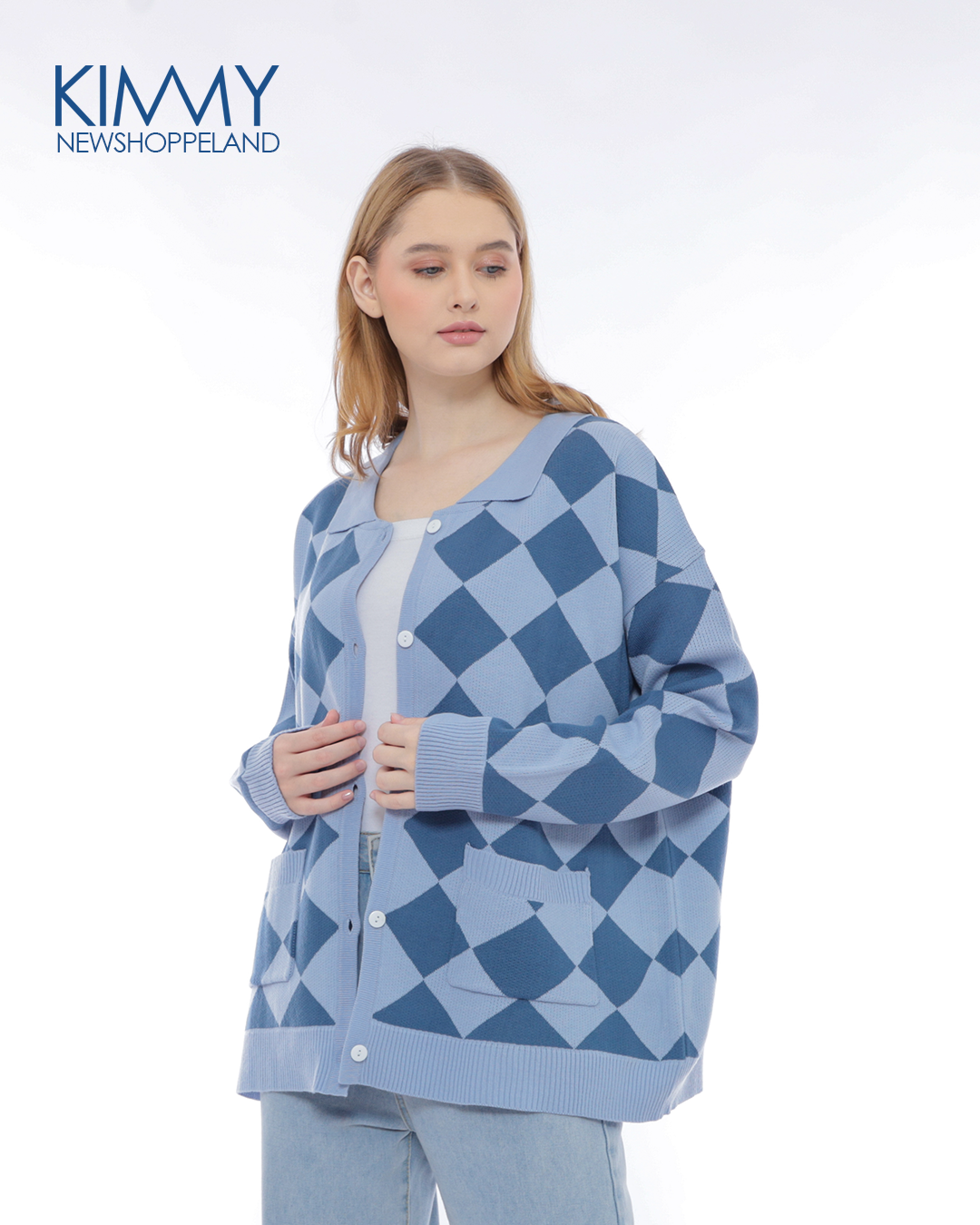 NEWSHOPPELAND - Kimmy Argyle Knit Cardigan Premiun
