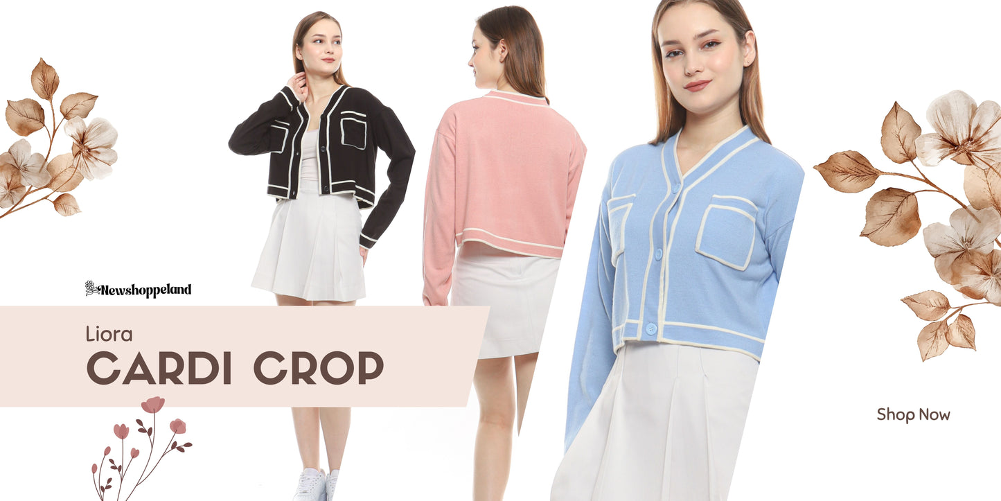 NEWSHOPPELAND - LIORA CROP KNIT CARDIGAN
