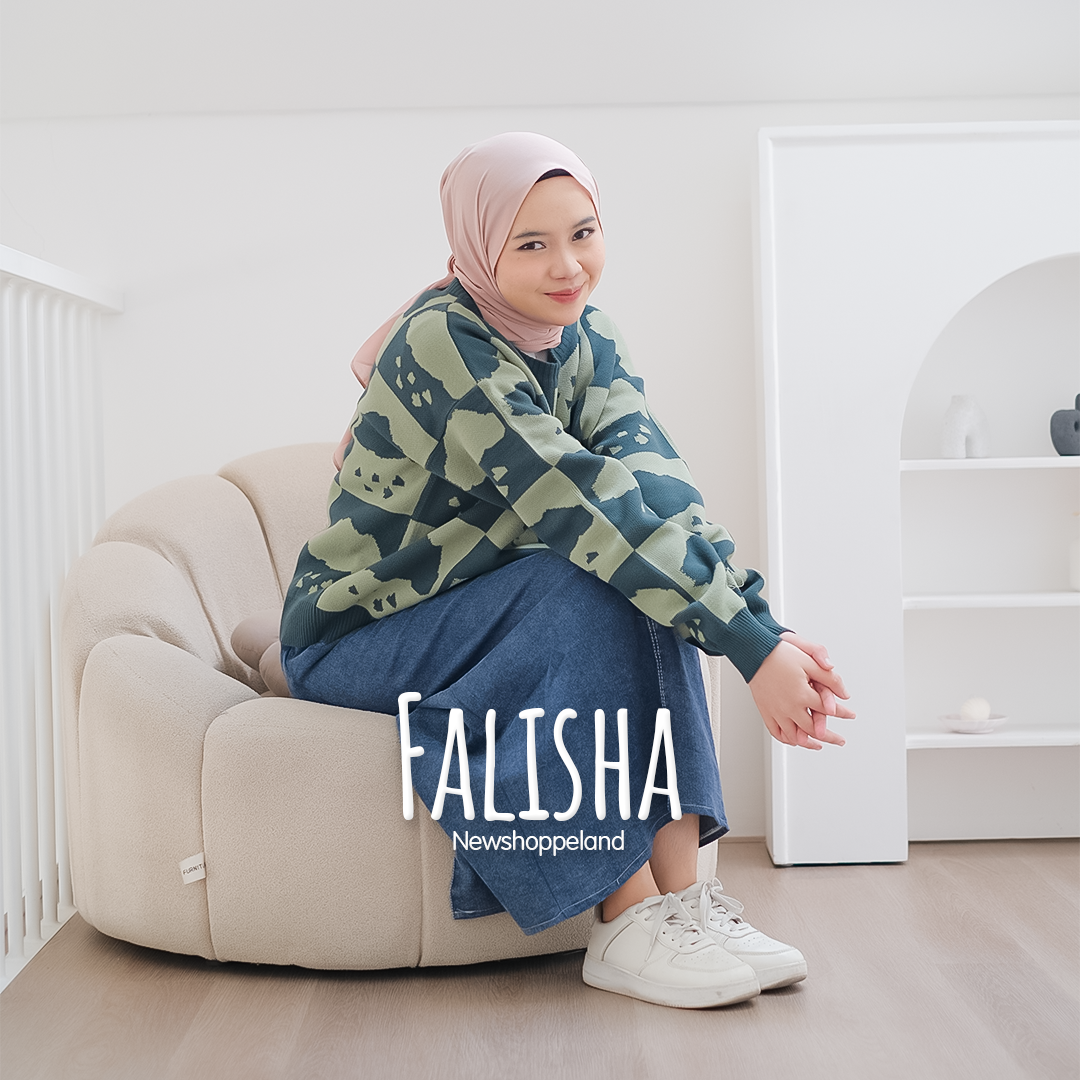 NEWSHOPPELAND - Falisha Sweater Cloud Pattern Premium