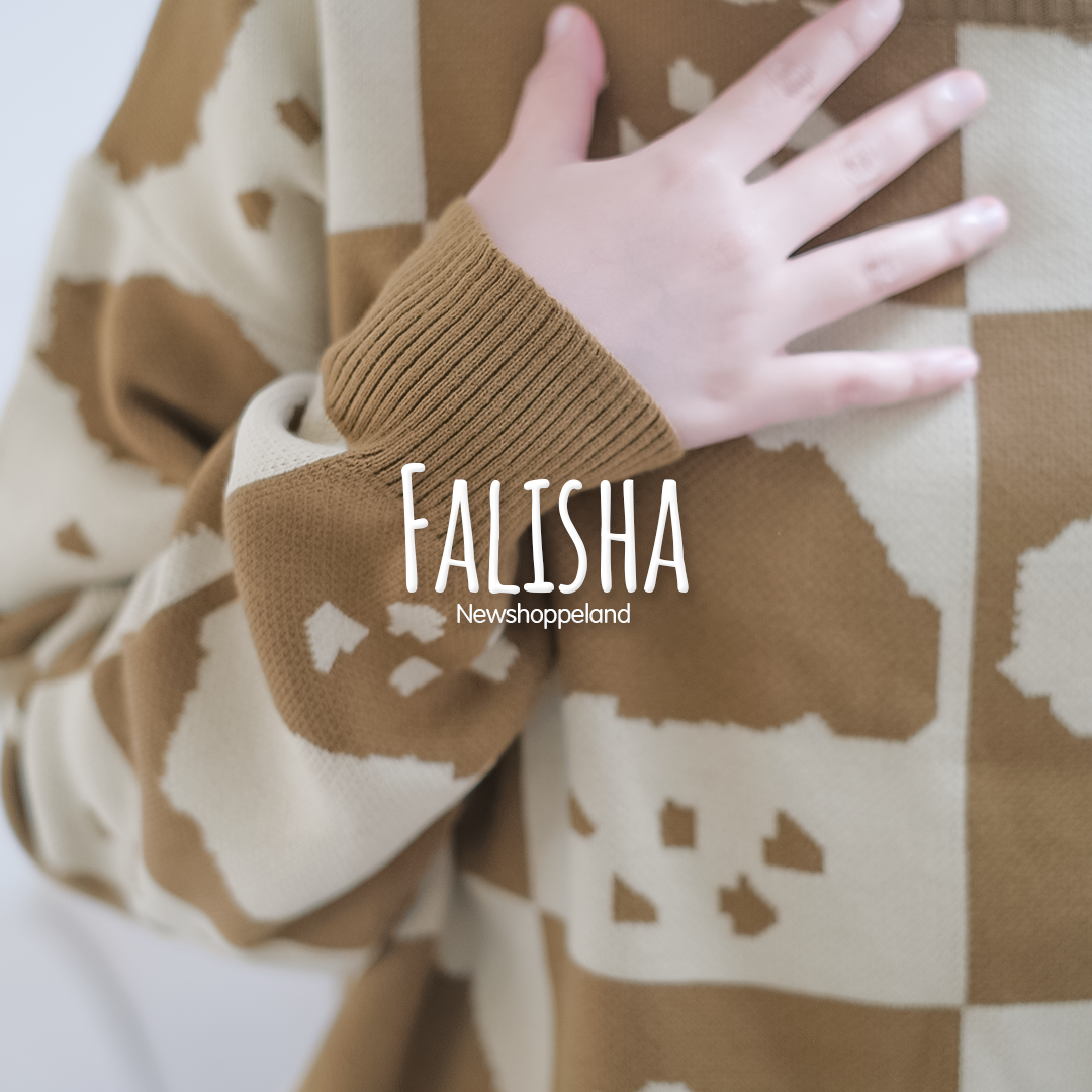 NEWSHOPPELAND - Falisha Sweater Cloud Pattern Premium
