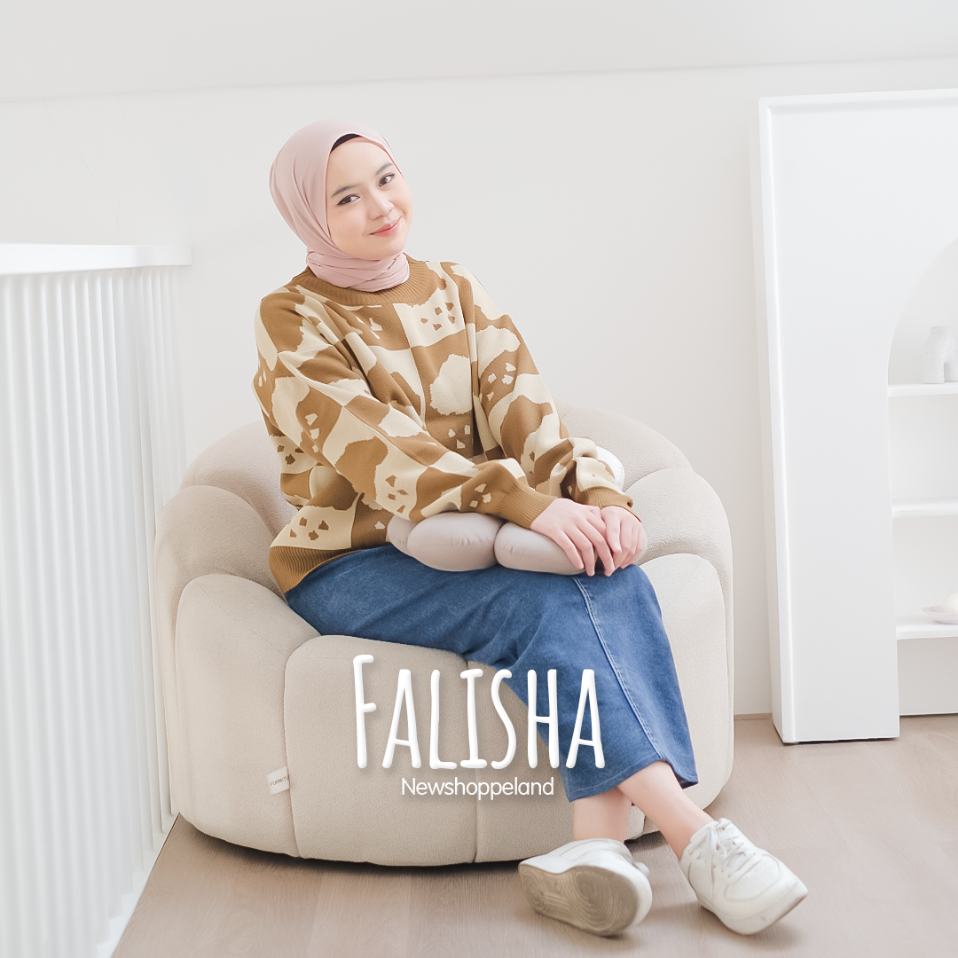 NEWSHOPPELAND - Falisha Sweater Cloud Pattern Premium