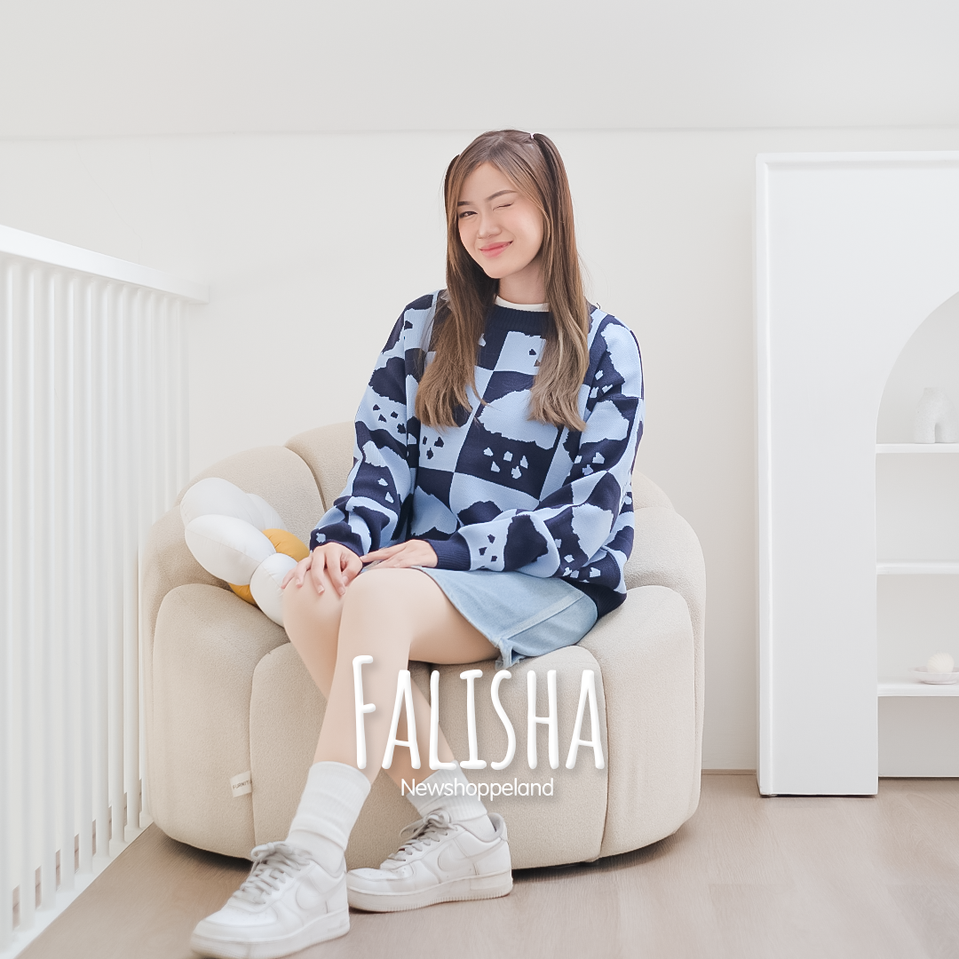 NEWSHOPPELAND - Falisha Sweater Cloud Pattern Premium