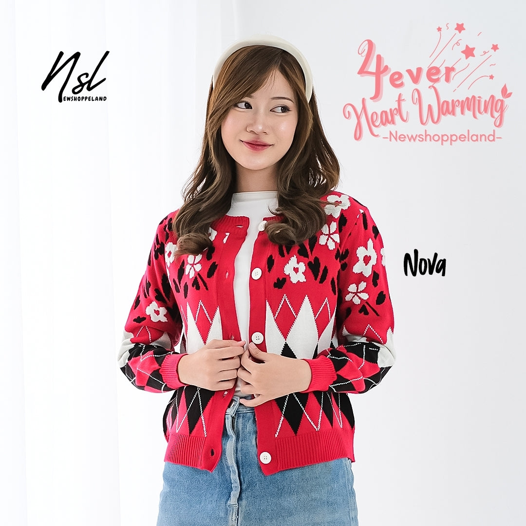 NEWNSHOPPELAND - ( Spesial Product 4th Anniversary ) Nova Floral Cardigan