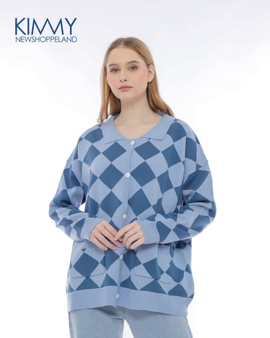 NEWSHOPPELAND - Kimmy Argyle Knit Cardigan Premiun
