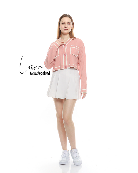 NEWSHOPPELAND - LIORA CROP KNIT CARDIGAN