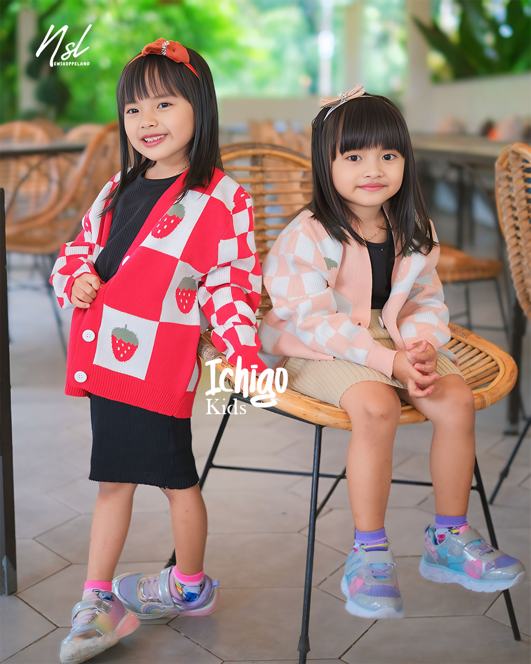 NEWSHOPPELAND - Ichigo Kids Cardigan Strawberry Premium (UKURAN ANAK)