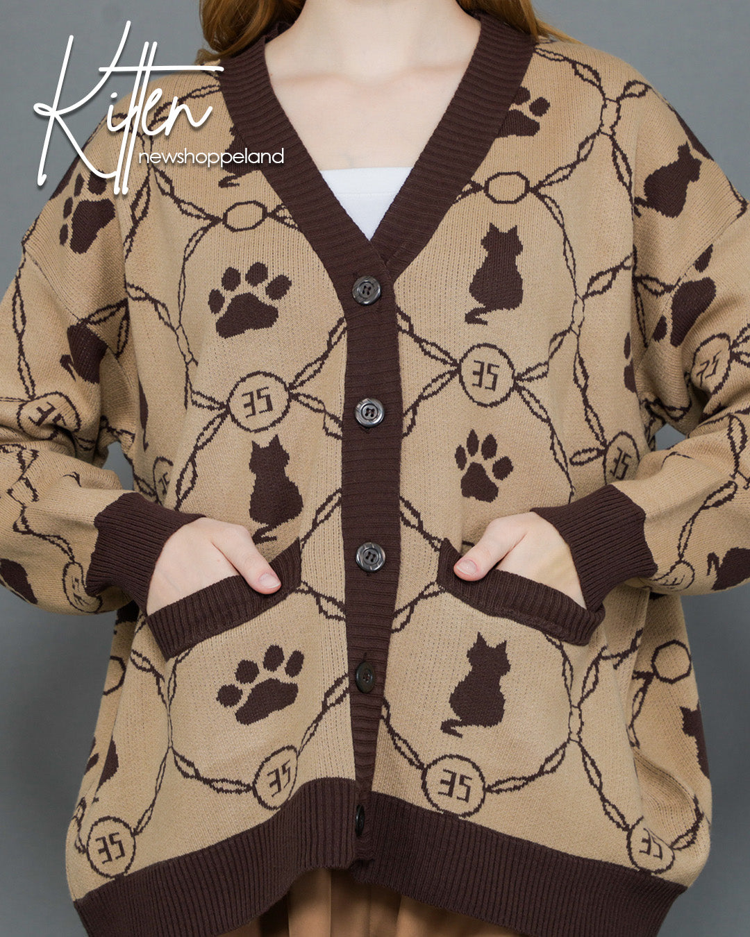 NEWSHOPPELAND - Kitten Paw Cardigan Premium