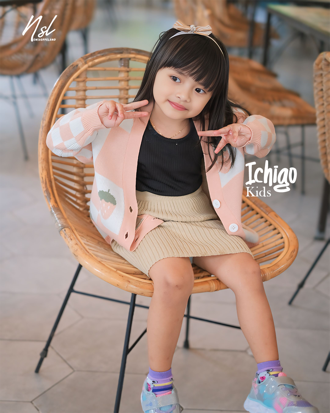 NEWSHOPPELAND - Ichigo Kids Cardigan Strawberry Premium (UKURAN ANAK)