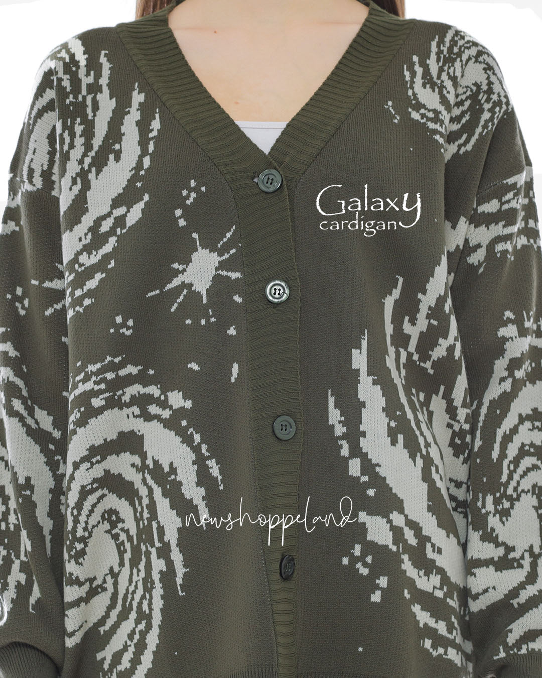 NEWSHOPPELAND - Galaxy Knit Cardigan Oversize Premium