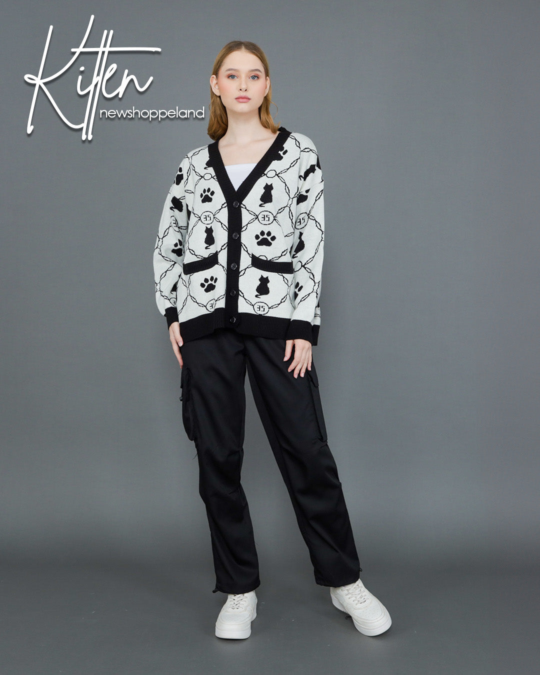 NEWSHOPPELAND - Kitten Paw Cardigan Premium