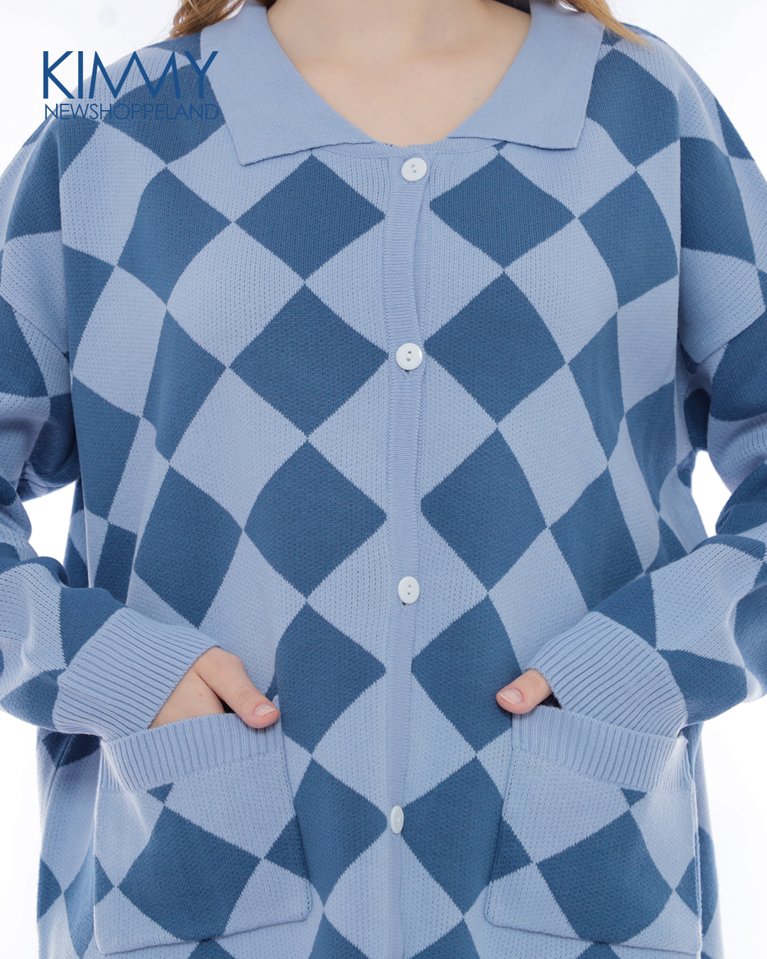 NEWSHOPPELAND - Kimmy Argyle Knit Cardigan Premiun