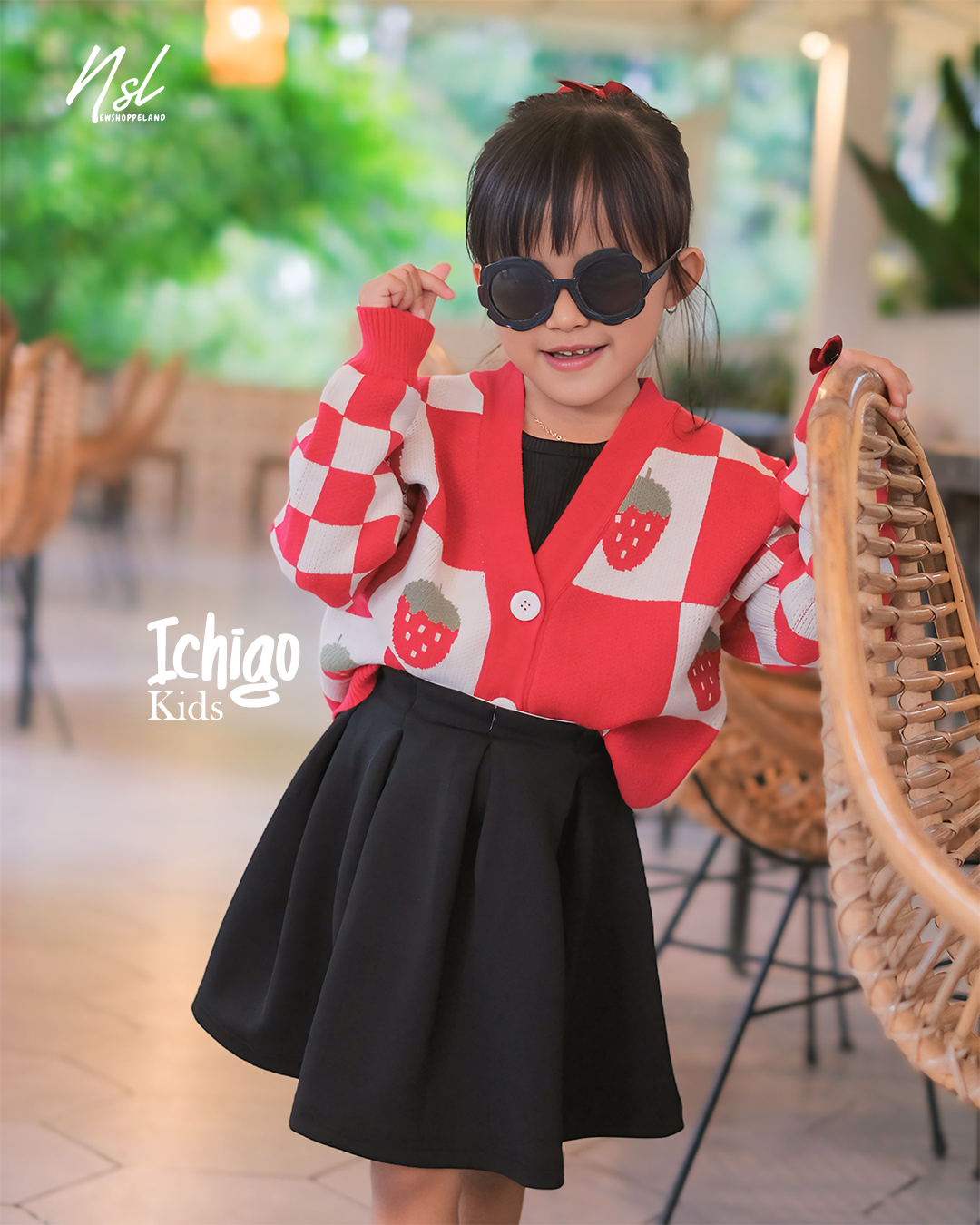 NEWSHOPPELAND - Ichigo Kids Cardigan Strawberry Premium (UKURAN ANAK)