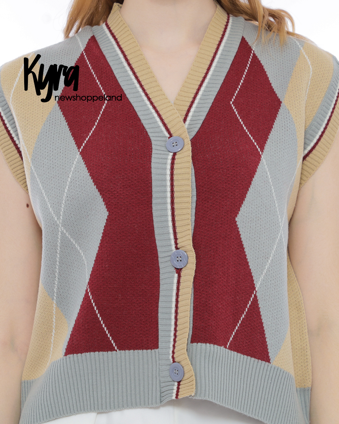 NEWSHOPPELAND - Kyra Heritage Argyle Vest