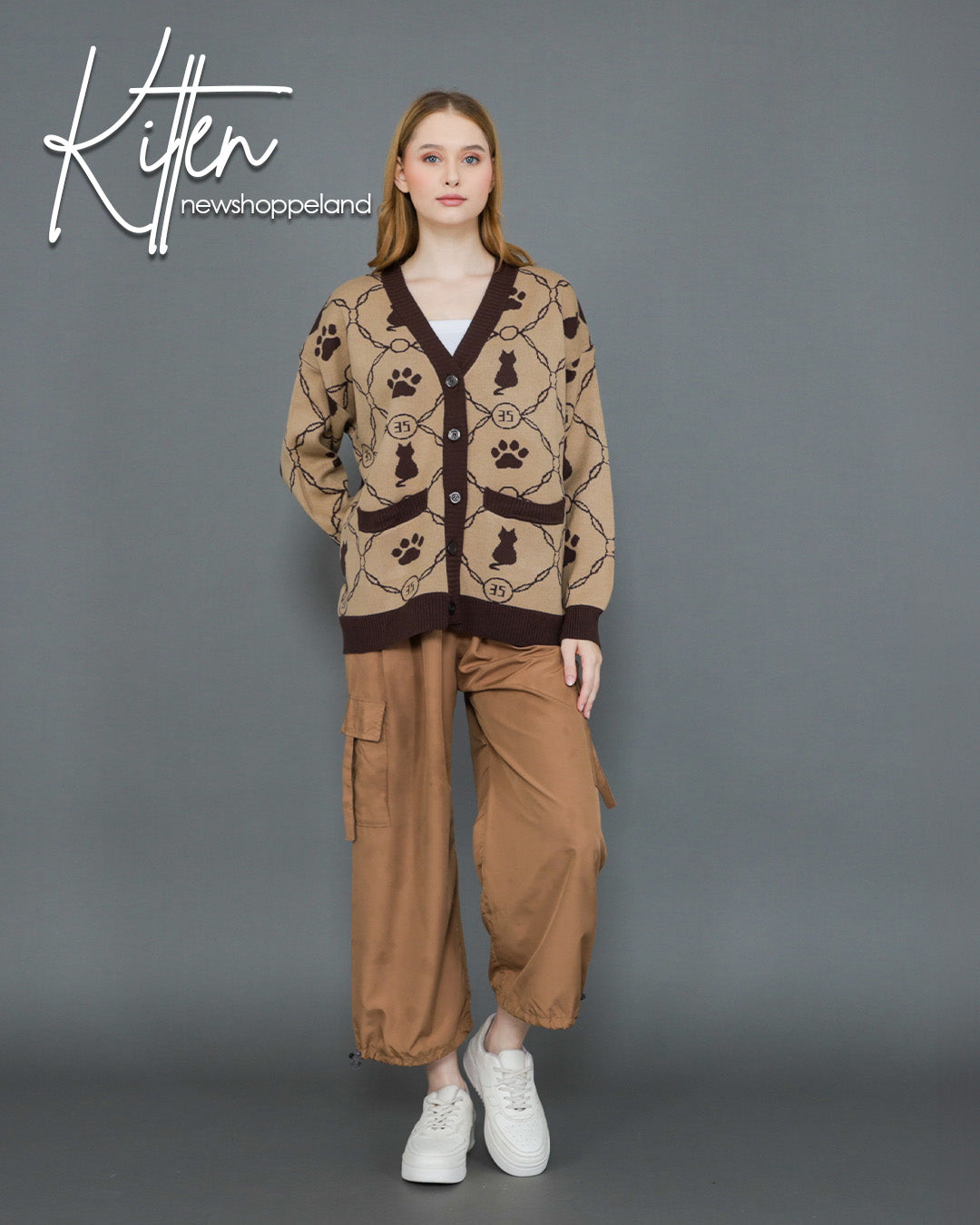 NEWSHOPPELAND - Kitten Paw Cardigan Premium
