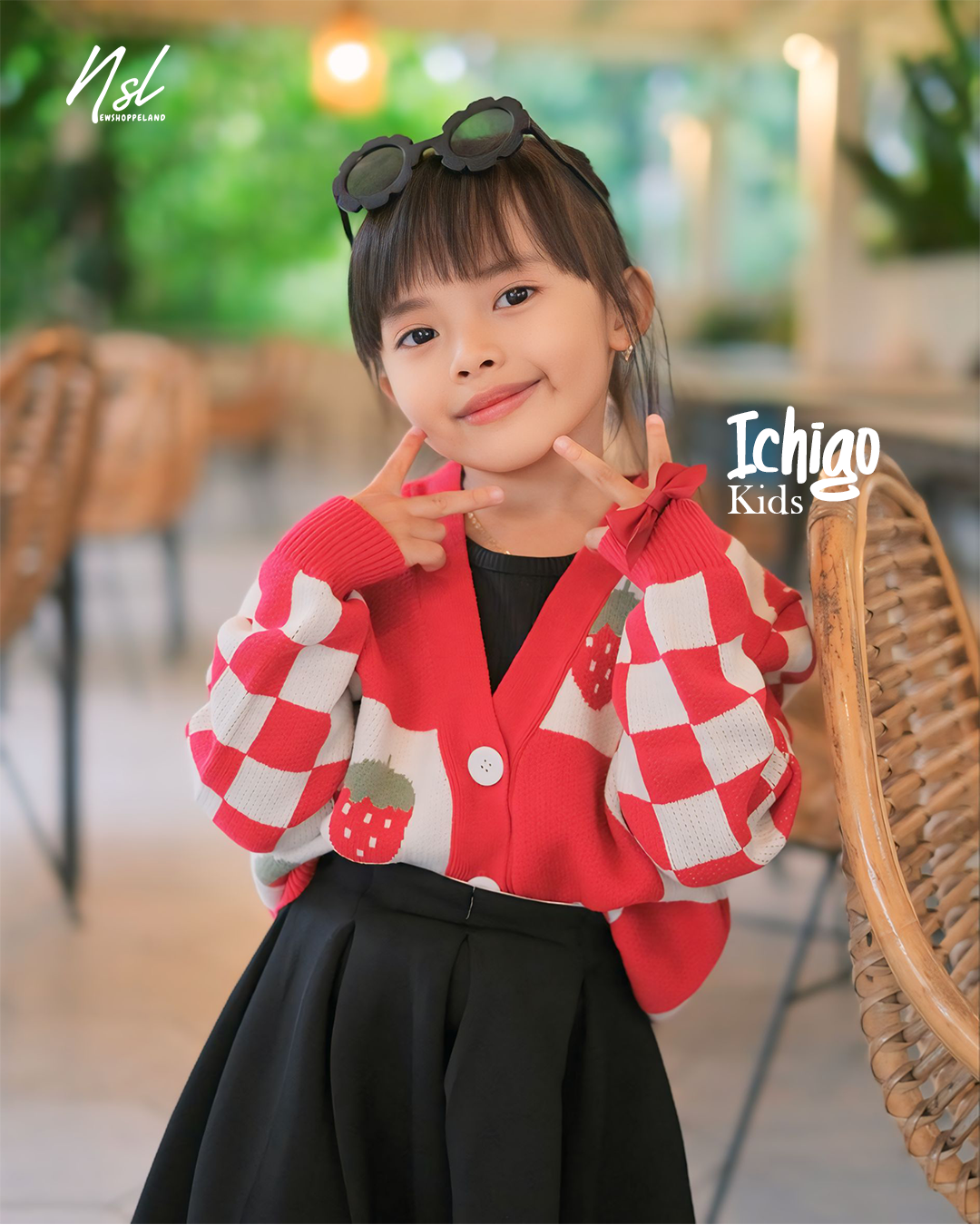 NEWSHOPPELAND - Ichigo Kids Cardigan Strawberry Premium (UKURAN ANAK)