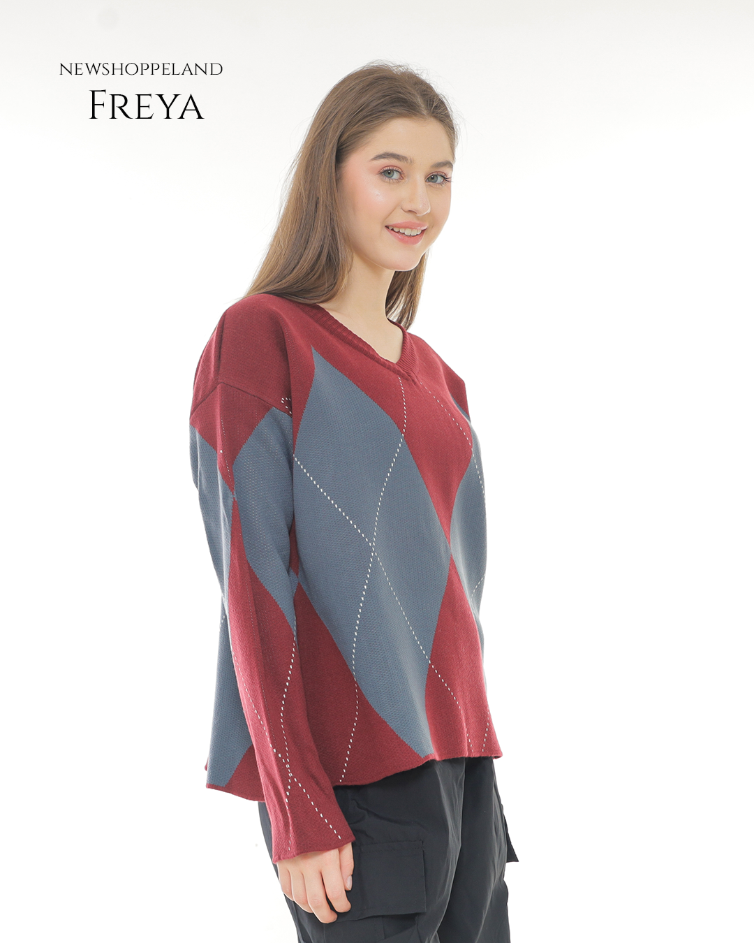 NEWSHOPPELAND - Freya Knit Sweater Oversize Premium