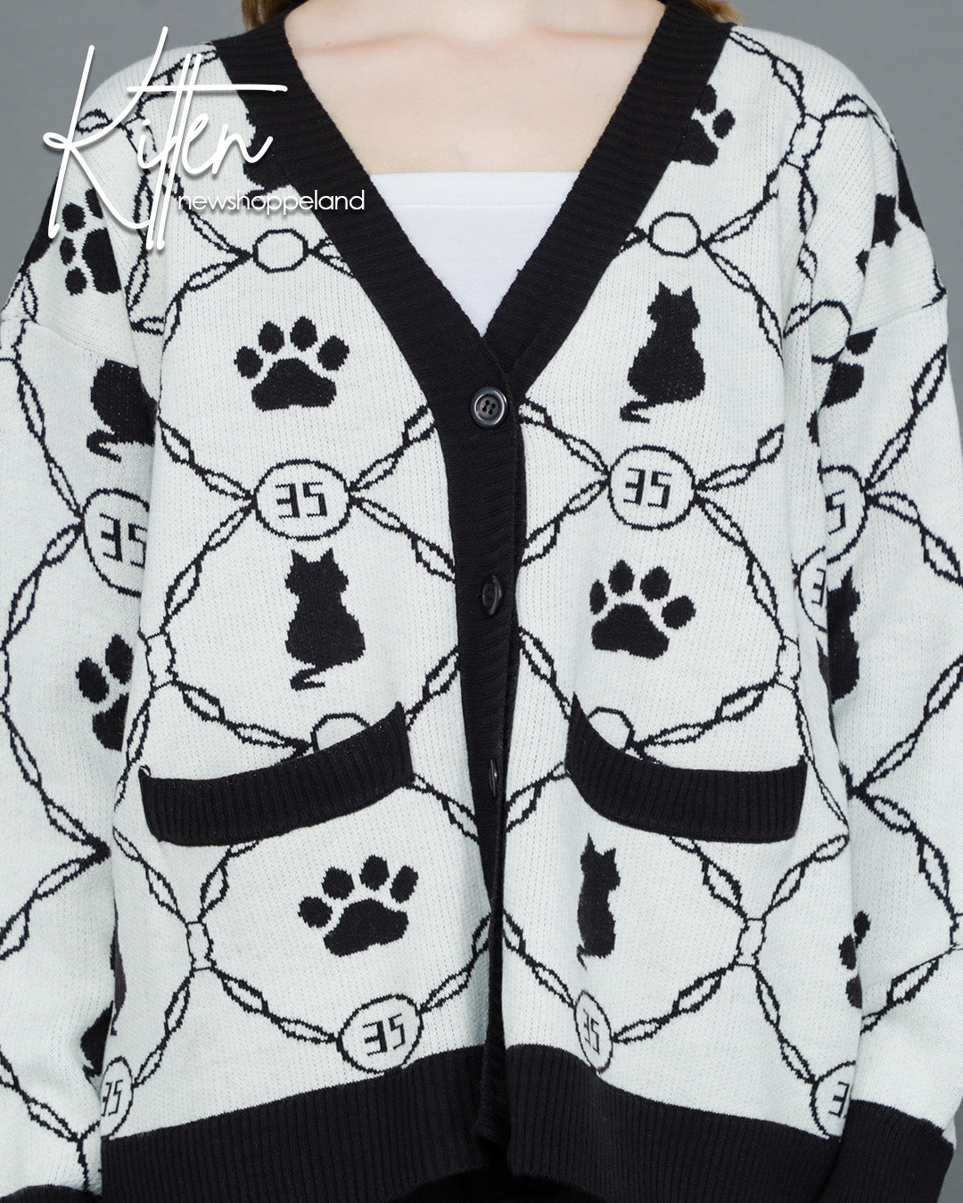 NEWSHOPPELAND - Kitten Paw Cardigan Premium