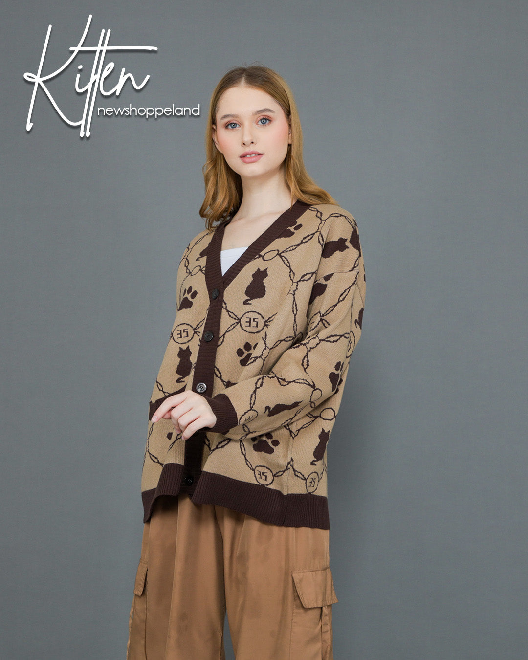 NEWSHOPPELAND - Kitten Paw Cardigan Premium