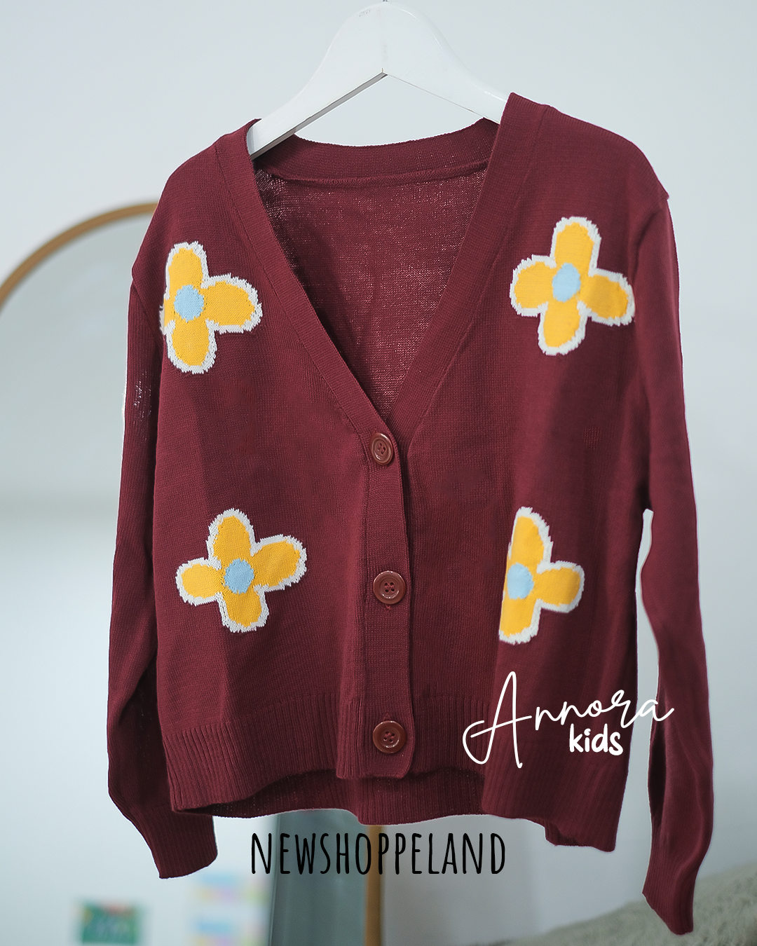 NEWSHOPPELAND - Annora Floral Knit Cardigan Premium (normal size and kids size)