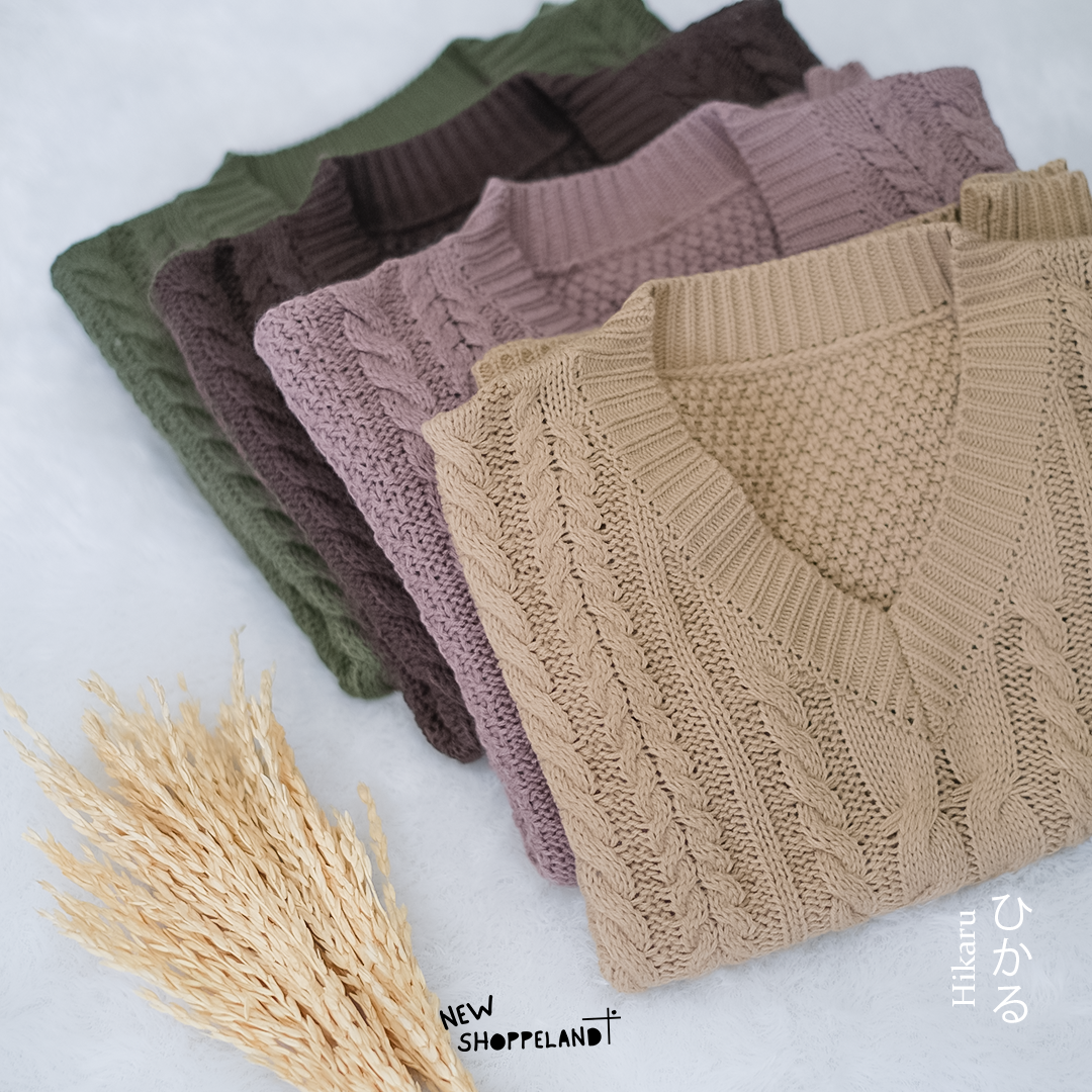 NEWSHOPPELAND - Hikaru Vest Knit Cable Premium