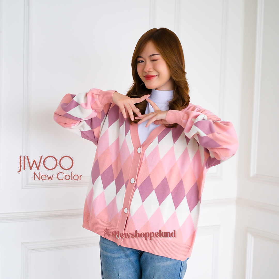 NEWSHOPPELAND - Jiwoo Oversize Cardigan Diamond Premium