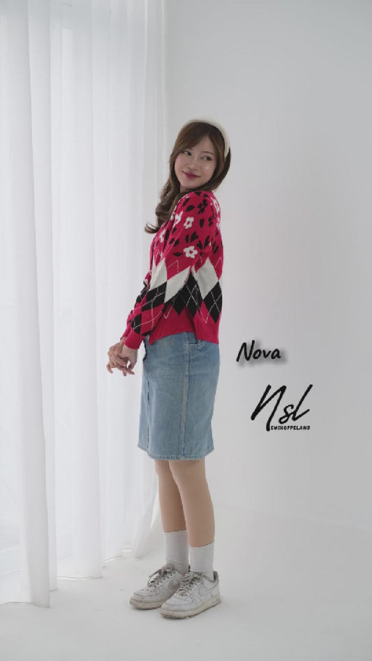 NEWNSHOPPELAND - ( Spesial Product 4th Anniversary ) Nova Floral Cardigan